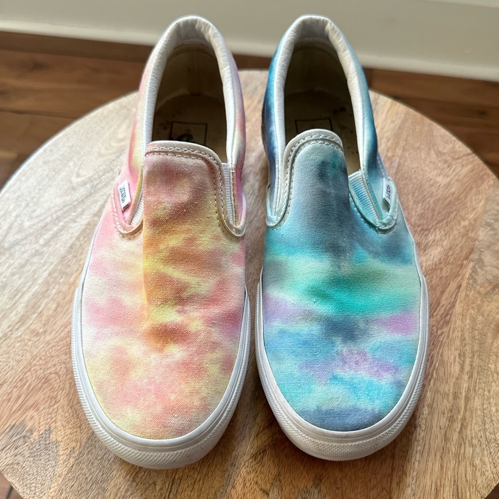 Vans Sk8te Platform Tye Dye Slip On Sneakers sz: 8.5